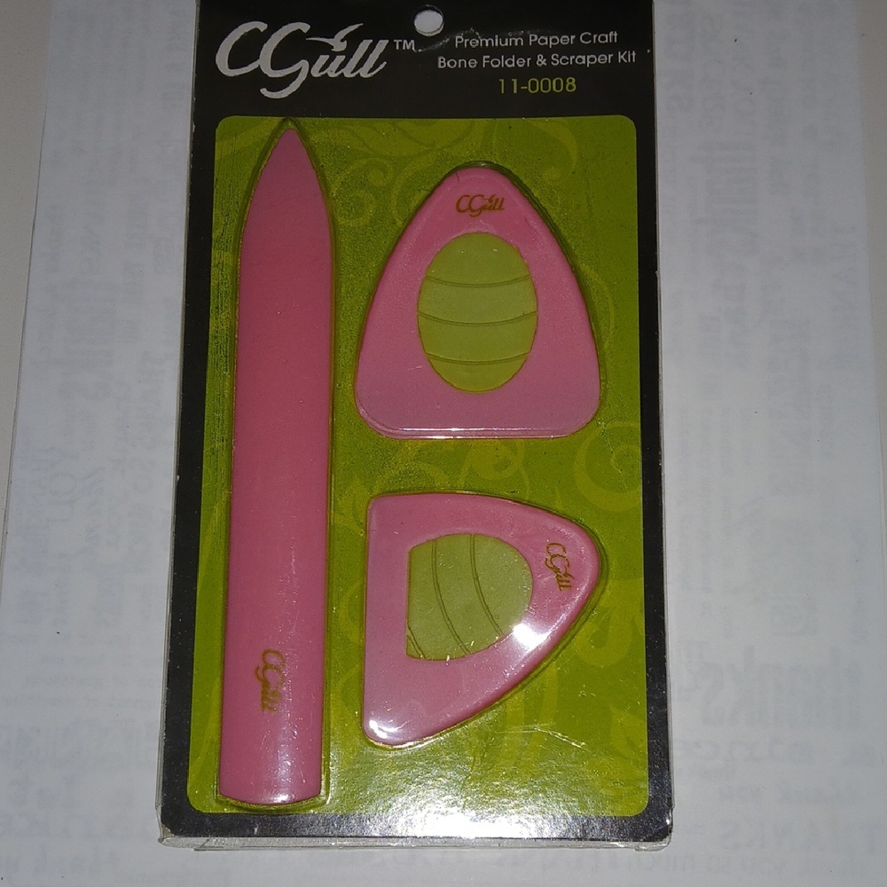 Pink Plastic Bone Folder & Scraper Kit